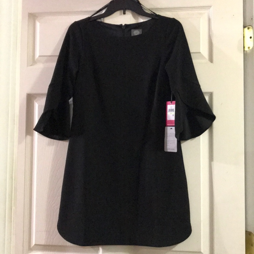Vince Camuto Tulip Bell sleeve dress black 4P NWT